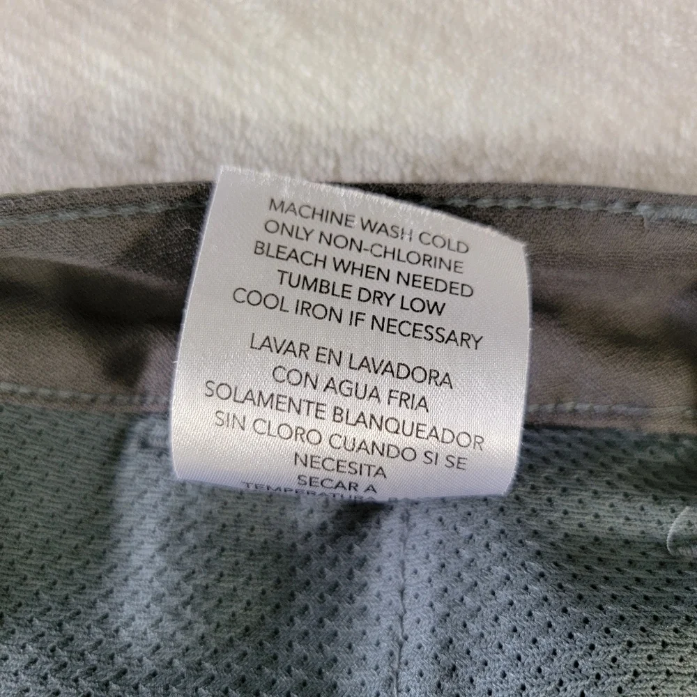 Original Weatherproof Vintage Straight Fit Mens Gray Shorts Zip Pocket Size 40 - Picture 9 of 13